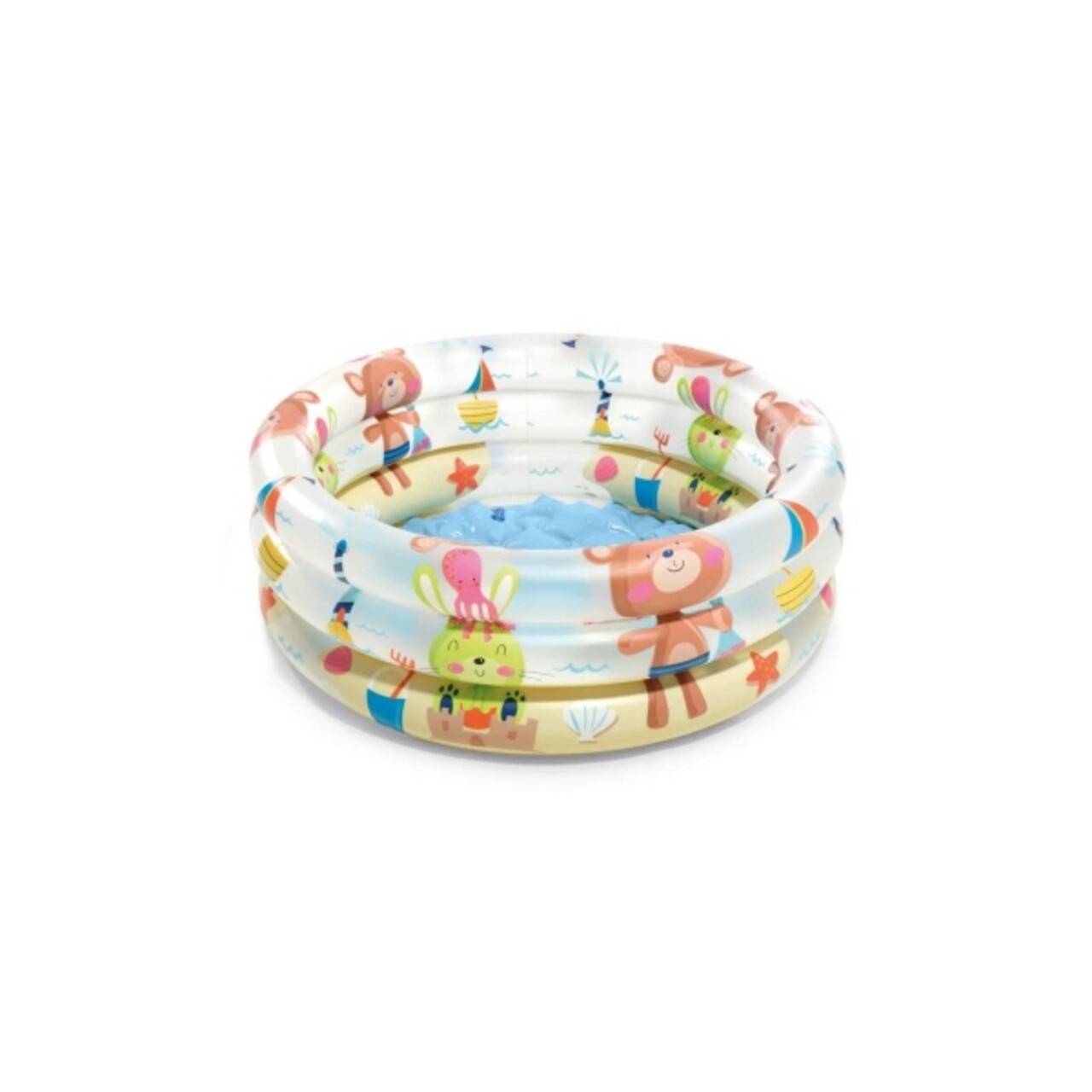 Piscina gonflabila pentru copii Animals, Intex , 61x22 cm, 33 L, PVC, multicolor
