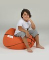 Fotoliu puf pentru copii, Bean Bag, Ferndale Basketball, , 70x45 cm, poliester impermeabil, caramiziu