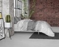 Lenjerie de pat dubla Satin SB Jessy Grey, Dreamhouse, 3 piese, 200x220 cm, bumbac satinat, gri