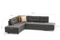 Coltar extensibil pe stanga Manama, Balcab Home, 280x206x85 cm, lemn, antracit