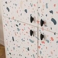 Dulap multifunctional, Vella, Terrazzo, 95 x 111 x 36 cm, pal melaminat, multicolor