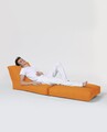 Fotoliu extensibil, Siesta, Ferndale Bean Bag, 55 - 180 cm, poliester impermeabil, portocaliu