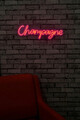 Decoratiune luminoasa LED, Champagne, Benzi flexibile de neon, DC 12 V, Roz