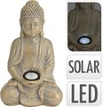 Lampa solara Buddha, H33 cm, auriu