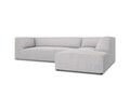 Coltar dreapta 4 locuri, Ruby, Micadoni Home, BL, 273x180x69 cm, poliester, gri deschis