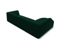 Coltar stanga 4 locuri, Ruby, Micadoni Home, BL, forma rotunjita, 273x180x69 cm, catifea, verde bottle