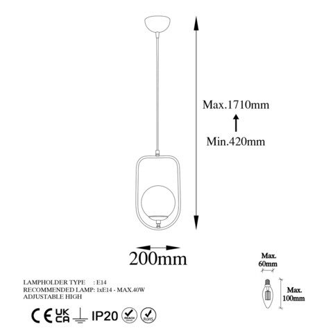 Lustra, Fulgor, 942FLG1660, Metal, Auriu