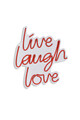 Decoratiune luminoasa LED, Live Laugh Love, Benzi flexibile de neon, DC 12 V, Rosu