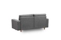 Canapea 2 locuri, Futon, 859FTN1277, Metal, Gri inchis