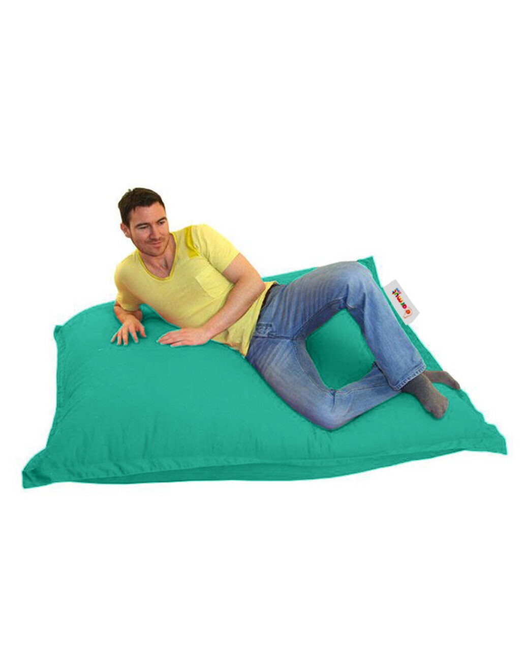 Fotoliu puf, Bean Bag, Ferndale, 100 x 100 cm, poliester impermeabil, turcoaz - 2 | YEO