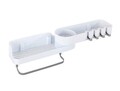 Rafturi depozitare accesorii baie Maximex, Universal, 33x14 cm, plastic, alb