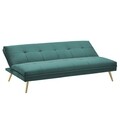 Canapea extensibila Beatrice, InArt, 180x87x86 cm, catifea, verde inchis