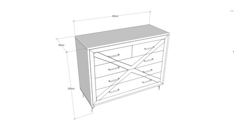 Dulap Comfort, Kalune Design, 100x40x80 cm, maro