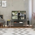 Comoda TV, Homitis, Zitano Tv Stand, 160x37.5x35 cm, Antracit / Mocha deschis