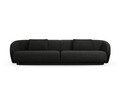 Canapea 4 locuri, Camden, Cosmopolitan Design, 304x102x72 cm, tesatura chenille, negru