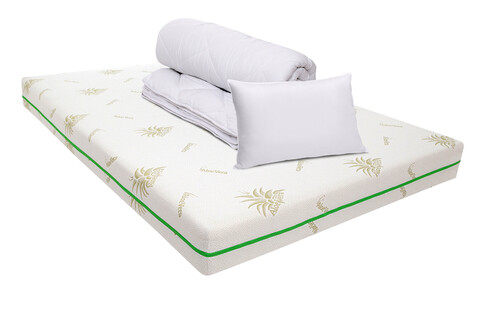 Pachet saltea Bedora Confort Relax Aloe Vera 120 x 200 cm + pilota + perna, spuma memory