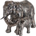 Decoratiune Elephant Mother and Son, 35x17x24 cm, polirasina