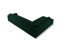 Coltar stanga 5 locuri, Justin, Micadoni Home, BL, 236x199x72 cm, catifea, verde bottle