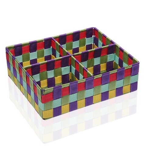 Organizator dulap Scott, Versa, 4 compartimente, 32x27x10 cm, multicolor