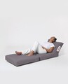 Fotoliu extensibil, Siesta, Ferndale Bean Bag, 55 - 180 cm, poliester impermeabil, gri fumuriu