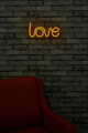 Decoratiune luminoasa LED, Love, Benzi flexibile de neon, DC 12 V, Galben