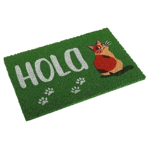 Covoras de intare Cat Hola, Versa, 40x60 cm, fibra de nuca de cocos