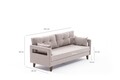 Canapea extensibila Comfort, Balcab Home, 3 locuri, 205x80x80 cm, lemn, crem