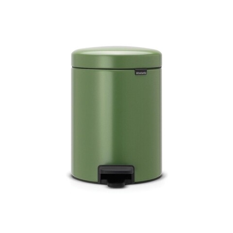 Cos de gunoi cu pedala, Brabantia, Icon Moss Green, 5 L, inox, verde