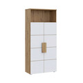 Dulap Almelo, Bedora, 90.1x41.3x197 cm, PAL/MDF, stejar/alb