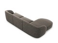 Coltar stanga 4 locuri, Miley, Micadoni Home, BL, 259x155x74 cm, poliester chenille, gri