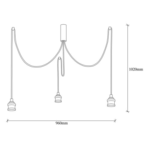 Candelabru, Nitid, Kabluni - MR - 902, E27, 100 W, metal