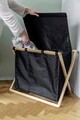 Cos pentru rufe, Wenko, Ecori, 69 x 33 x 56.5 cm, 31 L, poliester/polietilena, negru