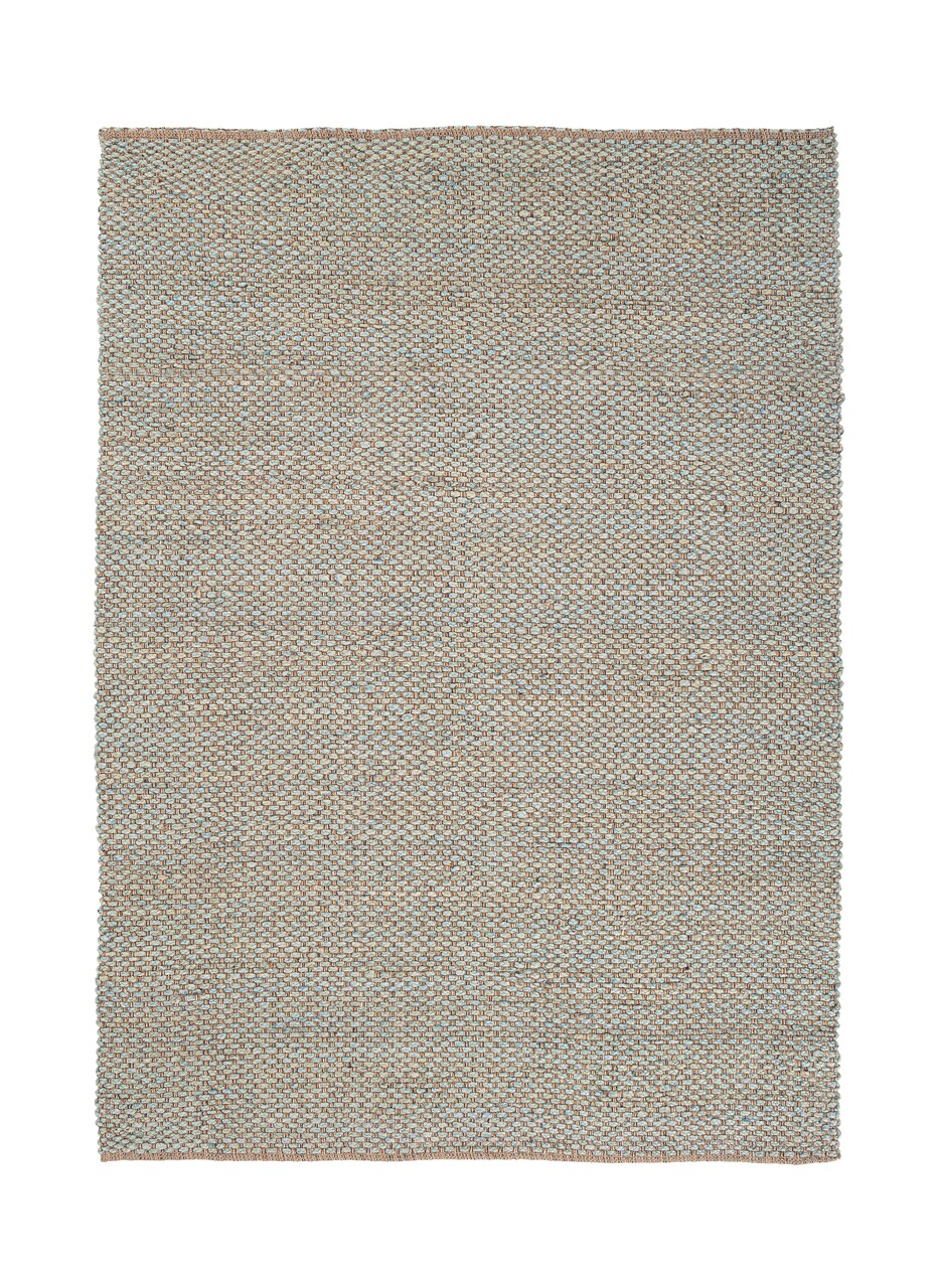 Covor Ruanda, Bizzotto, 160x230 cm, iuta, tesut manual, maro/albastru deschis