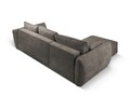 Coltar extensibil stanga 4 locuri, Kaelle, Micadoni Home, BL, 252x165x87 cm, poliester chenille, gri