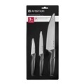 Set cutite 3 piese  Aspiro, Ambition, 9 / 13 / 20 cm, inox, negru