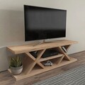 Comoda TV, Zena Home, Massi, 136x42x37 cm, PAL, Stejar