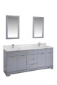 Set mobilier de baie (3 piese), Jussara, Teton 72, Gri