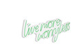 Decoratiune luminoasa LED, Live More Worry Less, Benzi flexibile de neon, DC 12 V, Verde