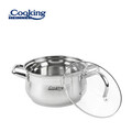 Semioala cu capac Amira, Heinner, 20x11.5 cm, 3.6 L, inox/sticla