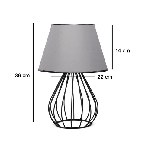 Lampa de masa, Insignio, 780SGN2530, Metal, Gri