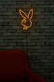 Decoratiune luminoasa LED, Playboy, Benzi flexibile de neon, DC 12 V, Galben