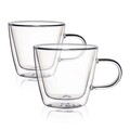 Set 2 cani Cembra, Homla, 280 ml, sticla, transparent