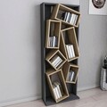 Corp biblioteca, Zena Home, Carmen, 63x153.6x24 cm, PAL, Negru / Stejar