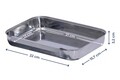 Set 3 tavi Maximex, Batter, 22x15.7x3.2 cm, inox, argintiu