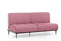 Canapea extensibila Anton Sofabed, Futon, 3 locuri, 190x130 cm, metal, rosu grizzled