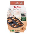 Forma de copt barcute, Tefal, PerfectBake Mini J5734202, 21 x 29 cm, aluminiu reciclat, negru/maro