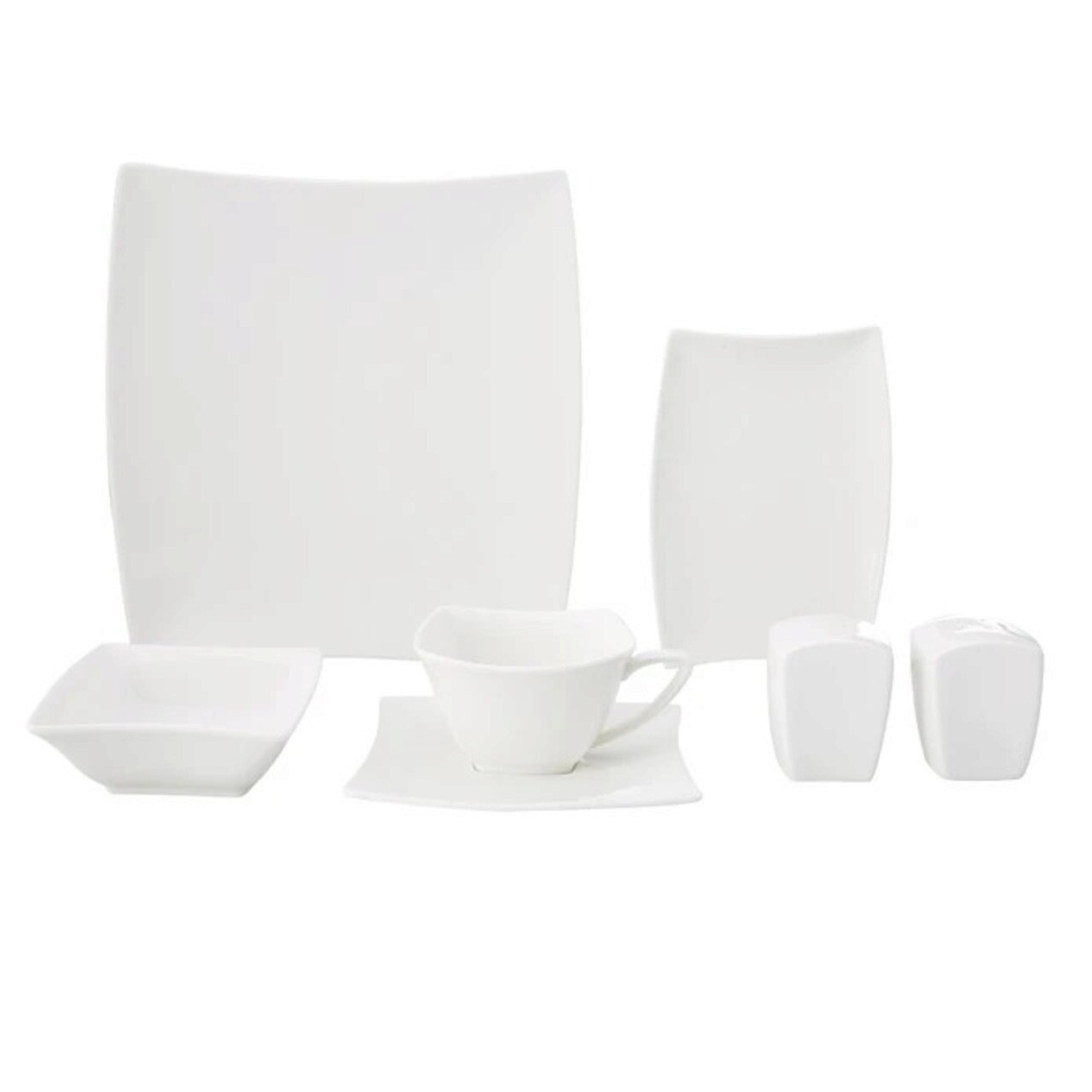 Set de mic dejun, Karaca, 216KRC1252, 100% PORCELAN / , Placă de serviciu: 25 x 25 cm (6 bucăți), Multicolor