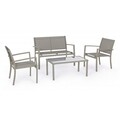 Set mobilier de gradina 4 piese, Trent, Bizzotto, grej