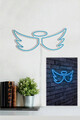 Decoratiune luminoasa LED, Angel, Benzi flexibile de neon, DC 12 V, Albastru