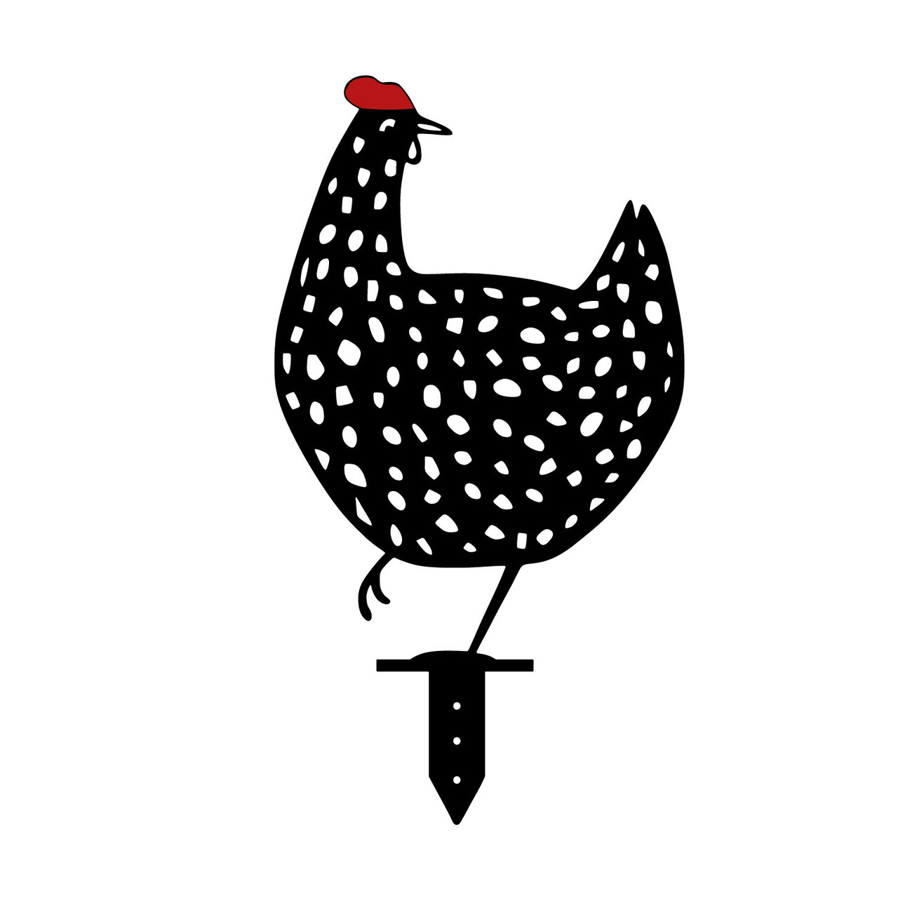 Set decoratiuni pentru gradina, Chickens, Metal, Negru - 4 | YEO